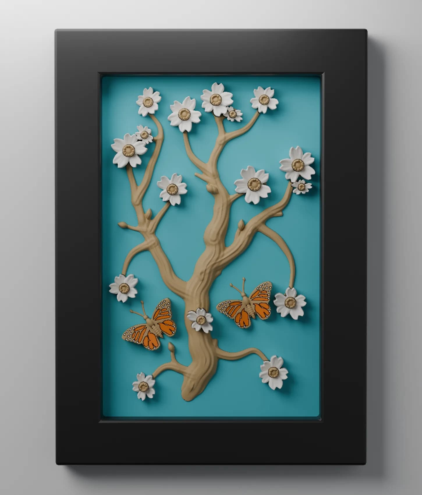 Blossom Butterflies 3D Pop-Out Frame